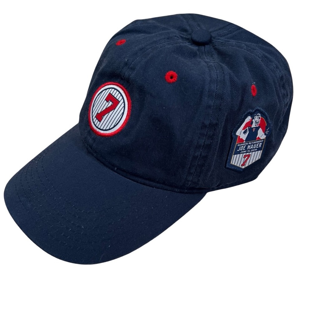 MN Twins Mens Baseball Cap Snapback Hat Joe Mauer Retirement 7 Special Edition